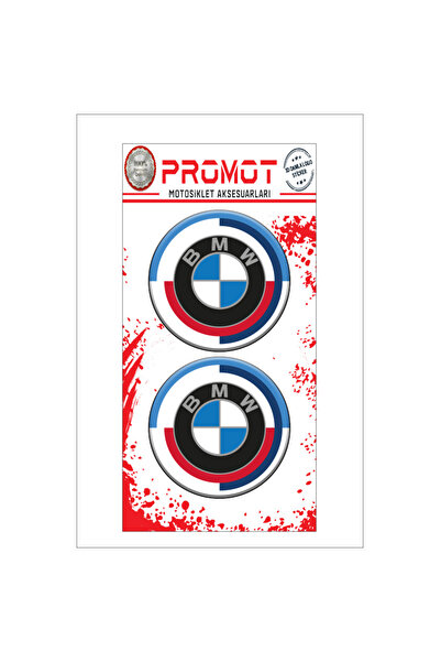 MOTOSEPETİM Sticker BMW 3D DAMLA 2 Lİ STİCKER LOGO 2