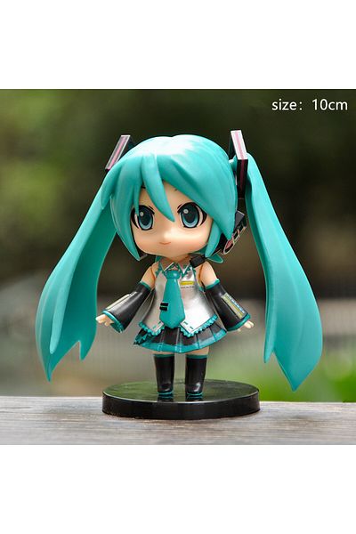 Choice 1pcs Anime New Hatsune Miku Figure Mini Character Ornaments Kawai Pink Green Hatsune Home Desk Decor
