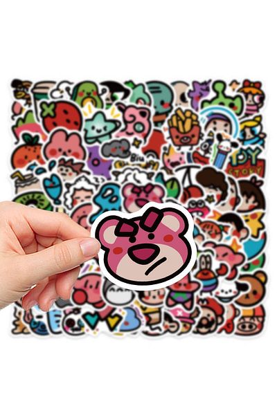 Choice 90pcs 90pcs Cute Mixed Anime Oldschool Stickers Kid Toys Skateboard Laptop Bike Car Phone Stationery
