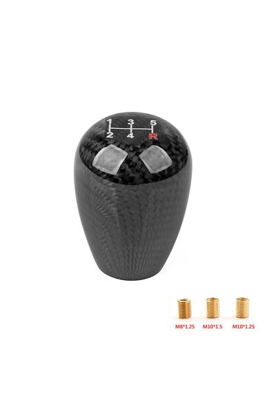 Choice Ed-5speed 5/6 Speed Carbon Fiber Style Gear Shift Knob Jdm Universal Shape Manual Transmission Shift