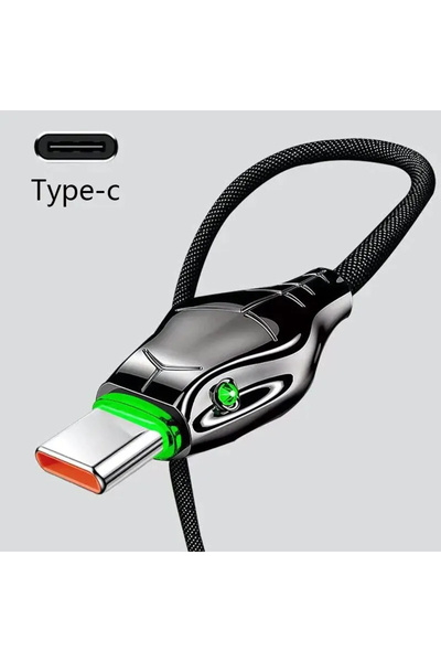 Choice كابل بيانات من النوع C بطول 1 متر، بقدرة 66 واط، و5 أمبير، مزود بمؤشر ...