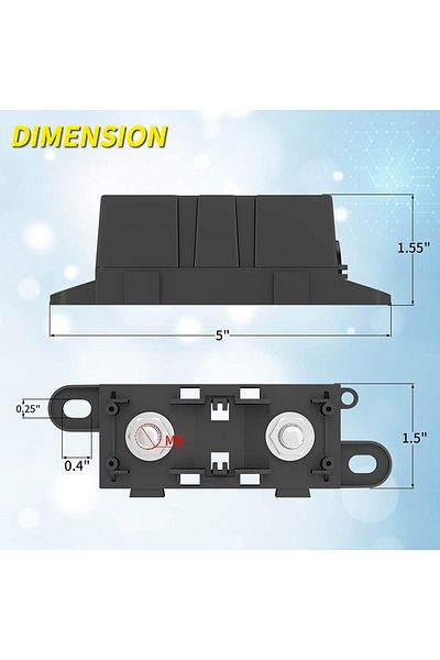 Choice 100a Daiertek Mega Fuse Block Anl Bolt-on Blade Fuse Holder Flat Type Fuse For Car Boat 80a 100a 12
