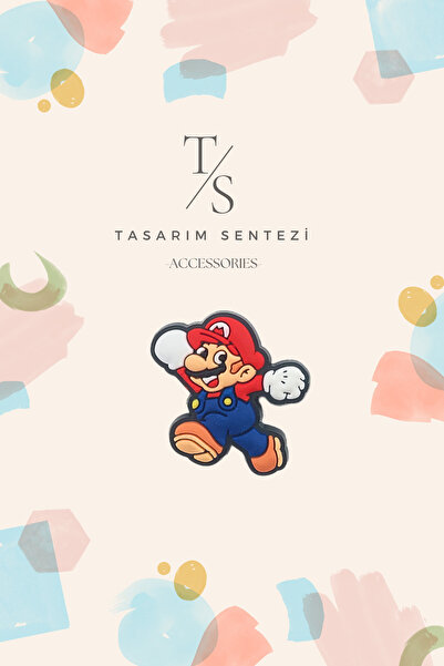 Tasarım Sentezi Rozet Silikon Broş Super Mario Brothers Video Oyun Yaka Çanta...