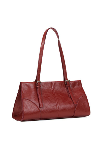 Newish Polo Geantă de mână și de umăr Claret Red Cherry pentru femei