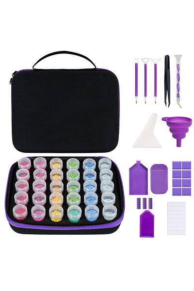 Choice 30 60 Slots Diamond Painting Storage Containers, Diamond Art Accessories And Tools Kit Box With Shoc
