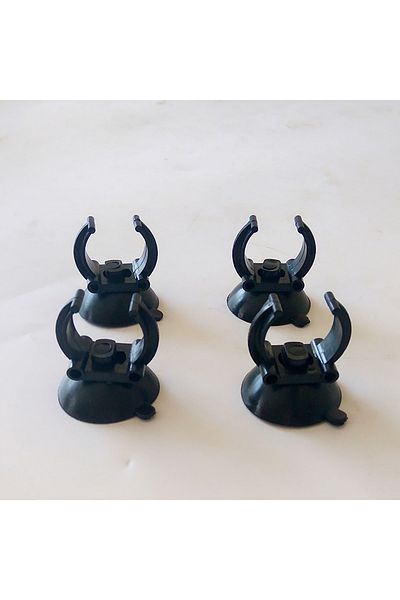 Choice 4pcs Black 4pcs Aquarium Heater Suction Cup With 0.98 Inch Clip Black Standard Heater Rod Holder Cli