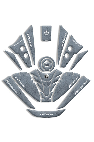 PROMOT R25 YAMAHA TANK PAD FULL BODY 3D KABARTMALI STİCKER SET (2019/2025) UY...