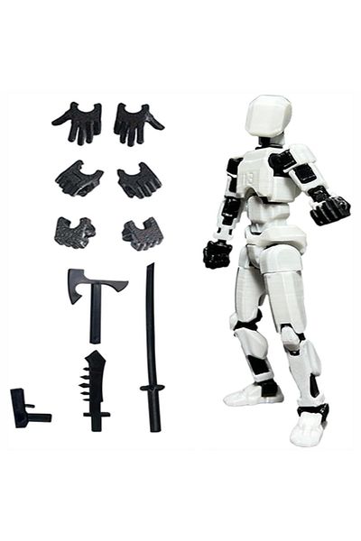 Choice White Multi-jointed Movable Shapeshift Robot 3.0 3d Printed Mannequin Dummy 13 Action Figures Toys K