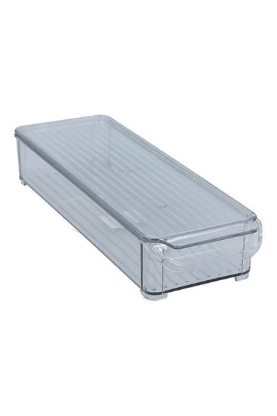Felli Stackable Easy to Clean High Quality Plastic Refrigerator Organizer with Cover