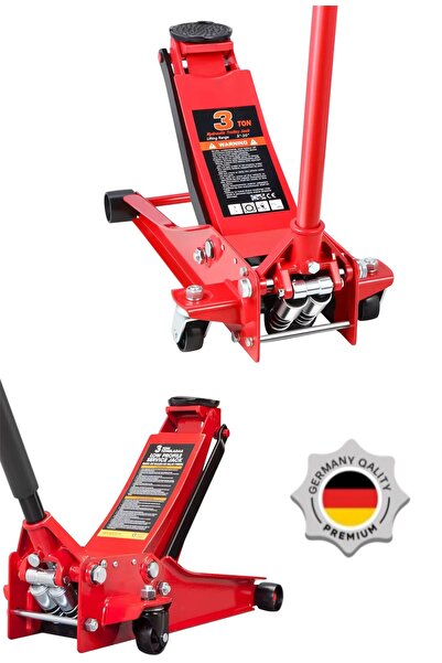 Genel Markalar Profesyonel 3 Ton Çift Pistonlu Arabalı Kriko Garaj Krikosu Dü...