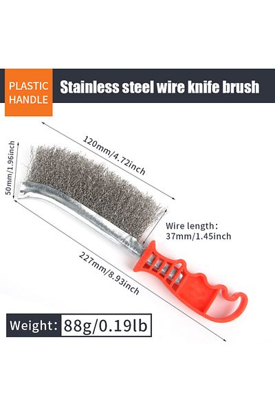 NIUXIANG Sliver Steel Brush Steel Wire Brush/wooden Metal Rust Removal Roller Brush Polishing Barbecue Cleani