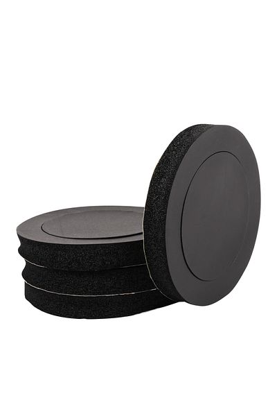 Choice Black 4pcs 6.5" Car Door Soundproof Cotton Speaker Bass Ring Foam Woofer Pad Noise Sound Insulation