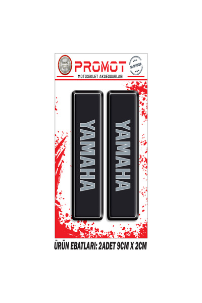 PROMOT YAMAHA MOTORSİKLET ÖN MAŞA 3D KABARTMALI 2'Lİ DAMLA STİCKER 04