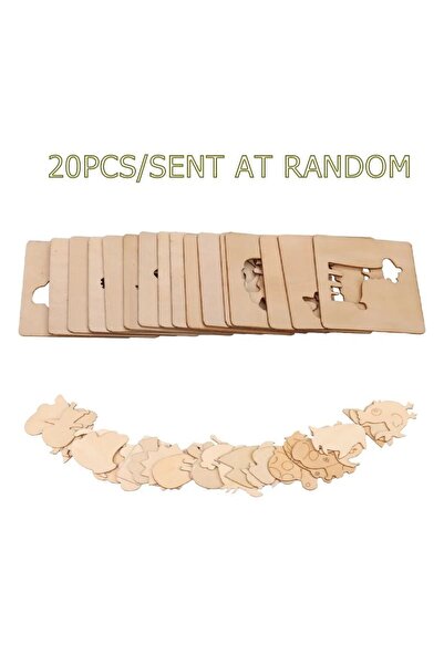 Choice 20 قطعة عشوائية من ألعاب الرسم للأطفال من مونتيسوري قوالب رسم خشبية DI...