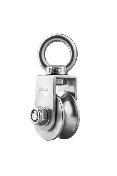 XMSJ V Type 500KGS U/V Type Swivel Pulley 304 Stainless Steel Duplex Bearing Super-Silent Detachable Rota