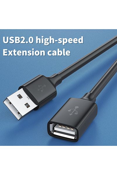 Choice كابل تمديد USB أسود بطول 3 متر، كابلات تمديد USB 2.0 لأجهزة الكمبيوتر المحمولة الذكية وأجهزة التلفزيون وأجهزة Xbox، موسع USB 2.0 C