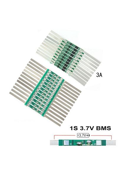 Choice 10PCS 1S 3.7V 3A li-ion BMS PCM battery protection board pcm with Belt for 18650 lithium ion li b...