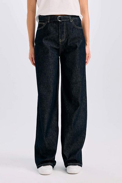 DeFacto High Waist Wide Leg Long Jeans - Wide Leg Fit E1005Ax24Wn