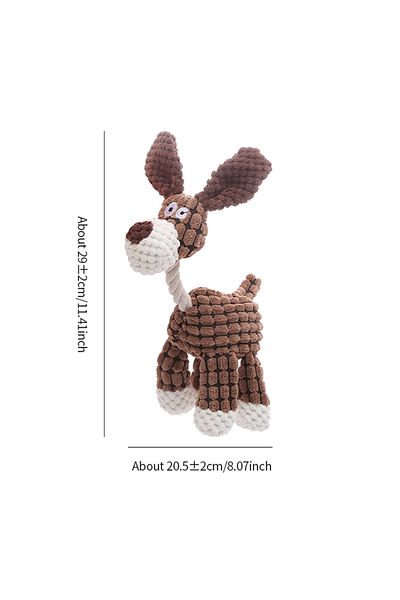 Choice Xs Brown Stuffed Donkey Pet Dog Toy Bite Resistant Teeth Stuffed Toy With Bb Bark