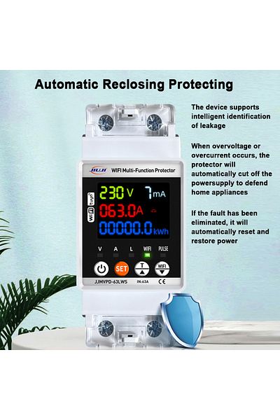 Choice Wifi Version Tuya Wifi Automatic Reclosuring Protector Intelligent Circuit Breaker Single Phase Recl