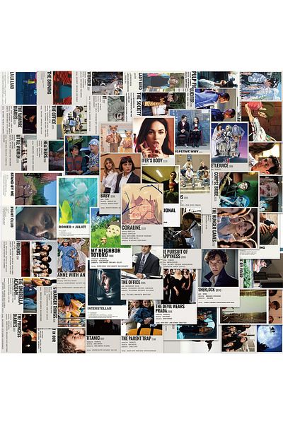 Choice 64pcs 10/30/64pcs Classic Movie Anime Stickers Mixed Poster Kids Toys Diy Phone Laptop Luggage Scrap