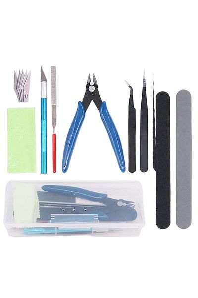NEWBEAT Set Diy Essential Modeler Basic Tools Craft Kit Set For Car Model Building And Repairing 9pcs /set