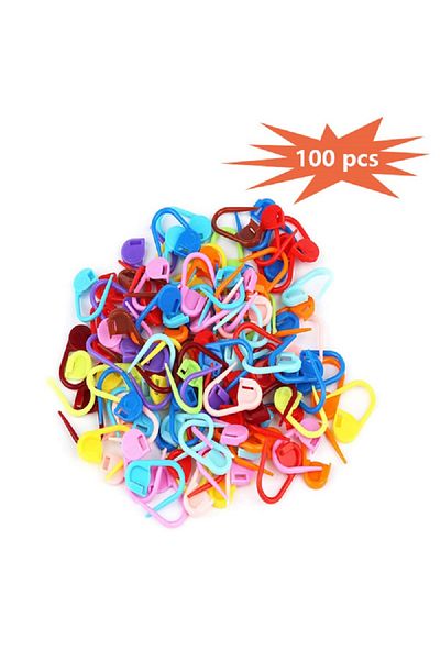 Choice 100pcs Knitting Craft Sewing Needle Tool Plastic Locking Stitch Markers Crochet Hooks Safety Sewing