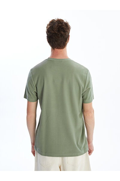 LC Waikiki Ανδρικό μπλουζάκι με κοντό μανίκι χτενισμένο βαμβακερό λαιμό