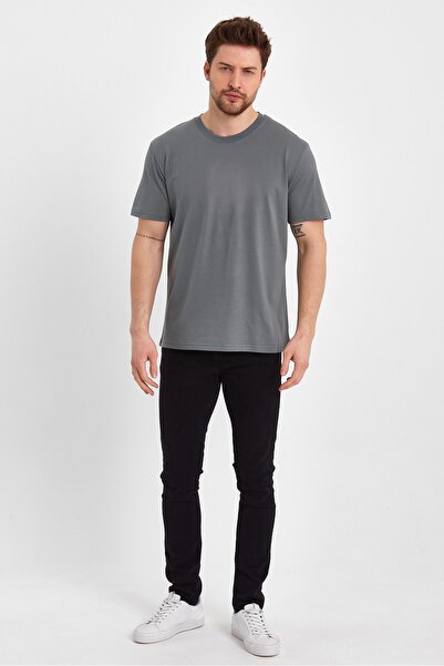 LACİVERTMEN 2271 Basic 24x1 Single Jersey Relax Mold T-Shirt