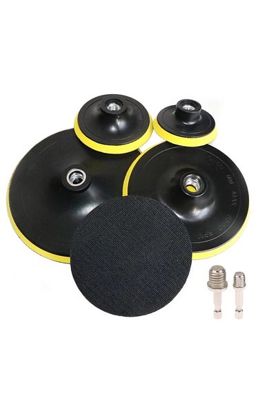 Choice 3in M10 3/4/5/6/7 Inch Sanding Disc Backing Pad With 10/14mm Drill Rod Self-adhesive Sander Pad Elec