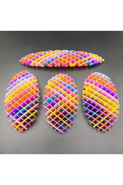 DUTRIEUX 1pc Dazzling Colour Scalable 3d Deformed Worm Elastic Net Tiktok New Strange Puzzle Vent Decompressi