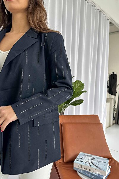 Mine Tan Butik Блейзер з блискучим покриттям для жінок