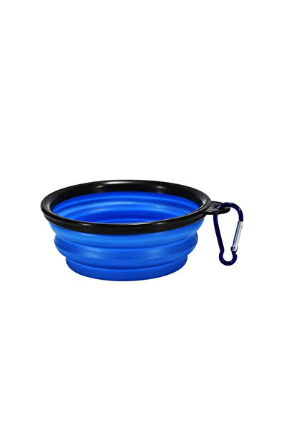 Choice وعاء طعام قابل للطي للحيوانات الأليفة أزرق اللون بسعة 350 مل، مستلزمات...
