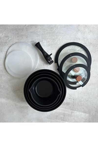 NEOFLAM MIDAS BLACK INDUCTION 11 PIECES