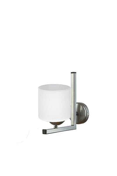 ABAJUR EVİM Mostar Gray Case White Glass Sconce
