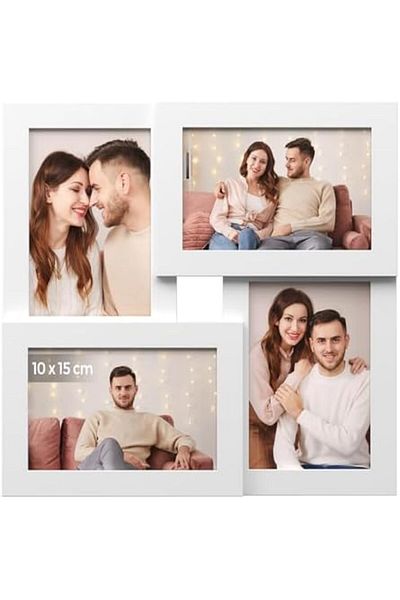 STOREMAX Muartshop Collage of Picture Frames for 4 Photos, 10 X 15 cm Rpf25Wt 871301
