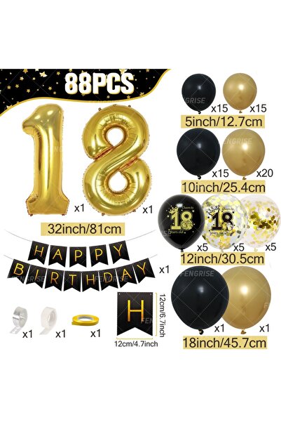 Choice طقم قوس جارلاند بالونات ليزر أسود وذهبي كما في الصورة، مناسب لحفلات أع...