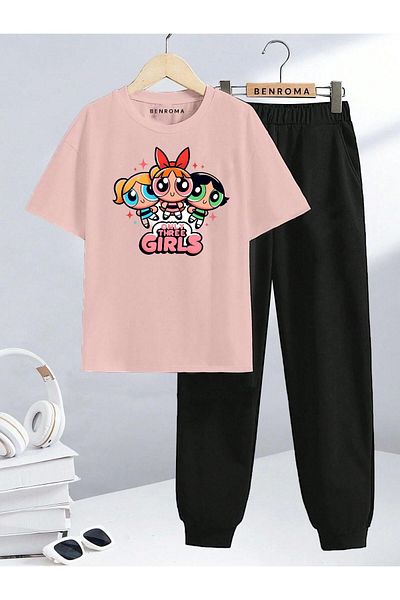 BENROMA Character Printed Children's Tracksuit Set