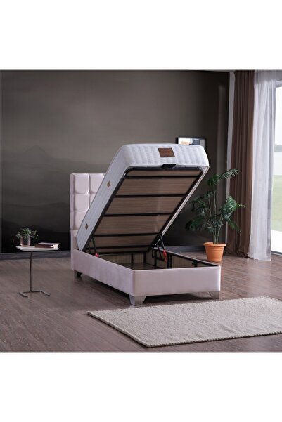 Yatakcım Lucas Perfect Baza + Başlık + Yatak Set (3 lü set) Krem