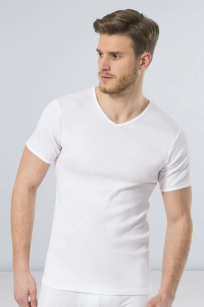 ByDon Ανδρικό μπλουζάκι Lycra με λαιμόκοψη V - 6 εσώρουχα, 92% βαμβάκι, 8% ελαστάνη