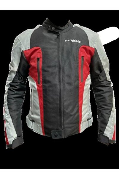 VENOM Spin Protections Motorcycle Coat Light Grey