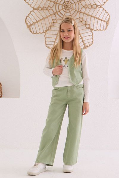 HAUSEkids 4-8 Years Old New Olive Girl's 3-Piece Set - Khaki