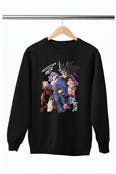 Fuddy Moda Oversize kroj Bardock Štampano Dukserica bez kapuljače, unisex ani...