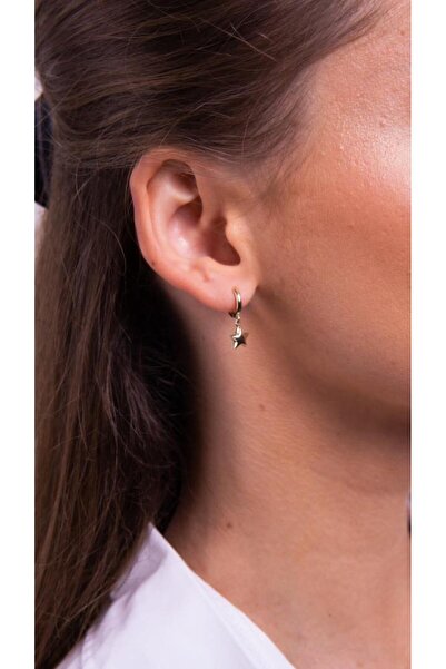 Tufanlar Kuyumculuk Altın Sallantılı Yıldız Küpe