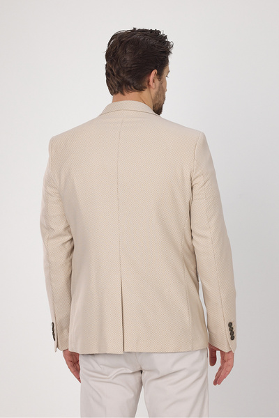 Frappoli Ανδρικό μπεζ μπουφάν Alturo με κανονική εφαρμογή με κυψελοειδή μοτίβο