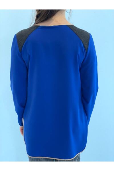 AYHAN Шкіряна блузка з деталями