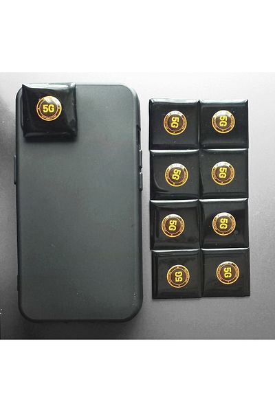 5G ANTİ RADYASYON Radiation 4 Pieces Square Type Preventive Tablet Stickers - Test Approved