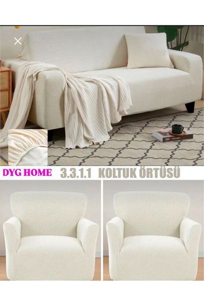 dyg home 3 3 1 1 Set cuvertură de canapea din Lycra - Produs textil pentru casă