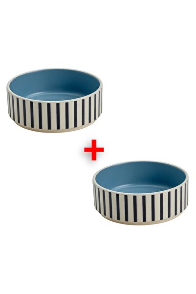 IKEA 2 Adet Mama Kabı Çap: 15 Cm İkea 2'li Set Kedi Köpek Yemek Su Kabı Desen...