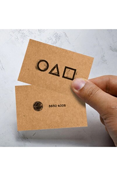 ZeytinReklam Squid Game2 Eğlenceli Davet Kartı 25 Adet - Squidgame 2 Adet Sticker Squid Game2 Kart